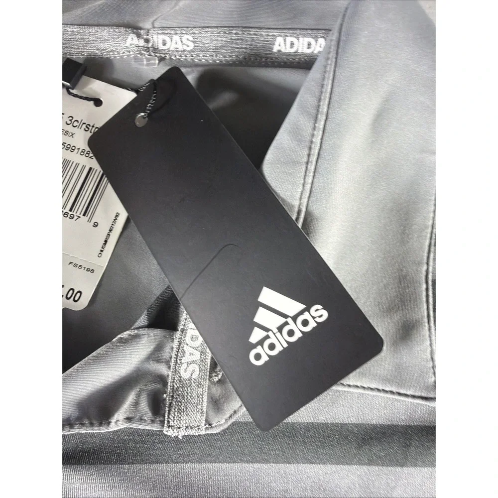 Adidas Ultimate365 3-Color Stripe Golf Polo Men's 3XL Gray NWT $65 FS5198